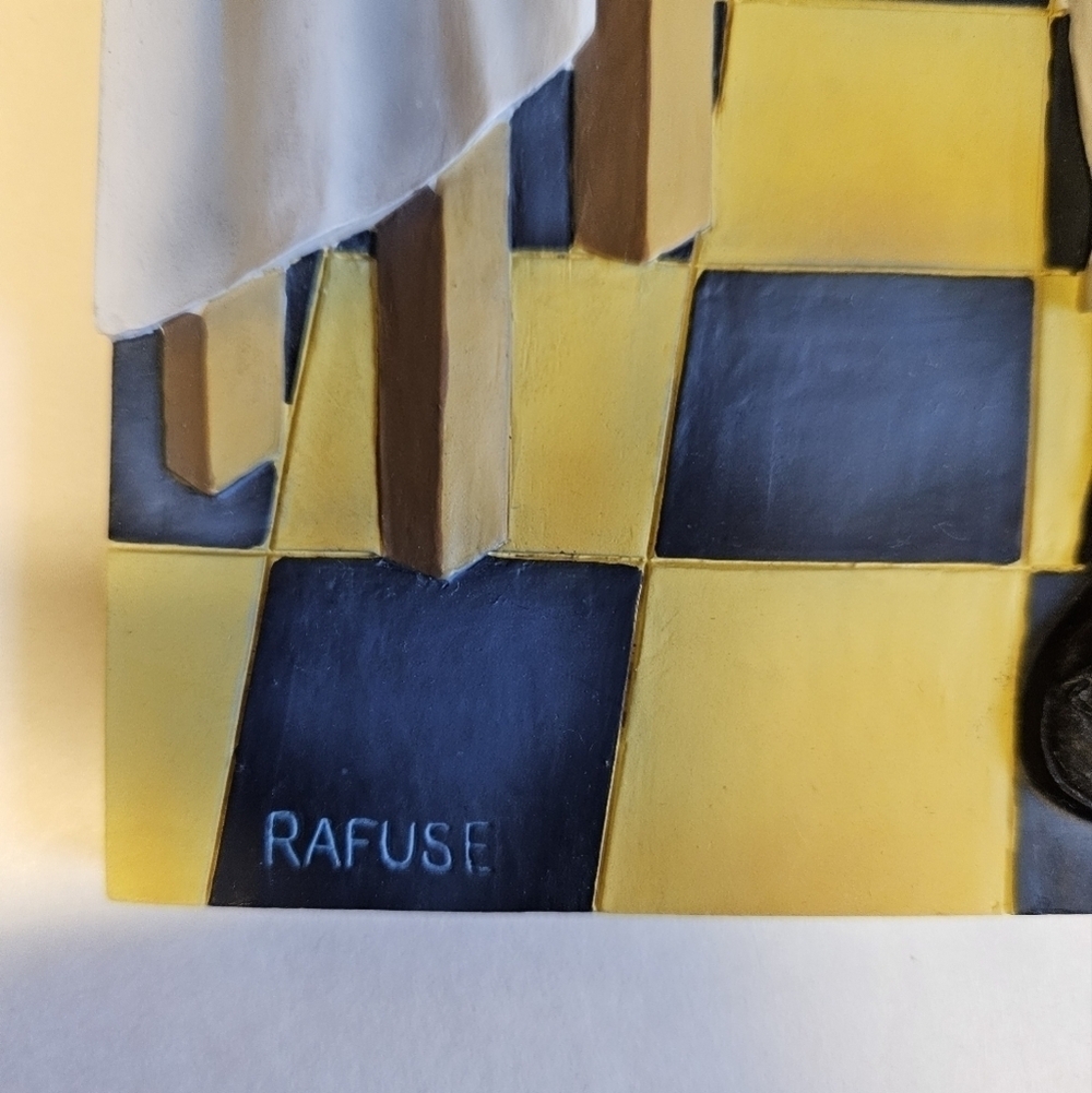 Vintage Will Rafuse 3D Restaurant Waitress and Sommelier Wall Art Tiles Set - Picture 2 of 7